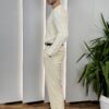 KUMAŞ BAGGY BEJ PANTALON - Görsel 4