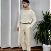KUMAŞ BAGGY BEJ PANTALON - Görsel 3