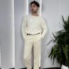 KUMAŞ BAGGY BEJ PANTALON - Görsel 2